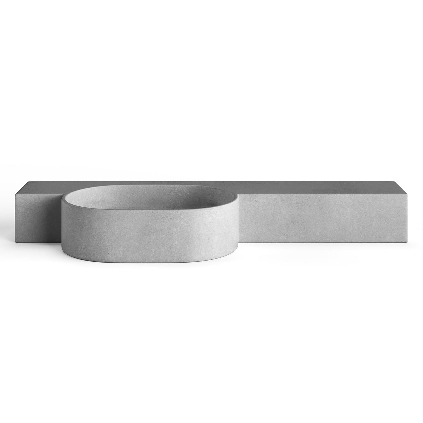 Kaarla Concrete Semi-Recessed Basin
