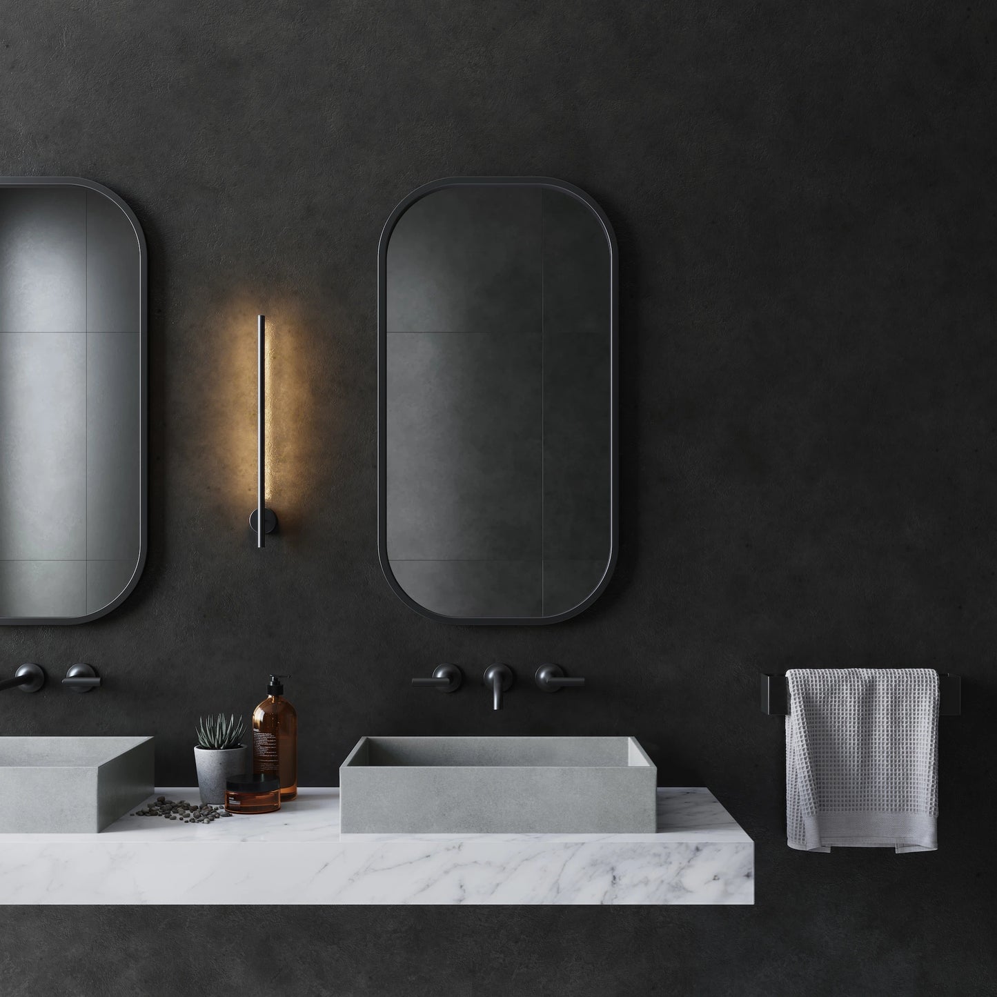 Baly - Concrete Rectangle Basin (Large)