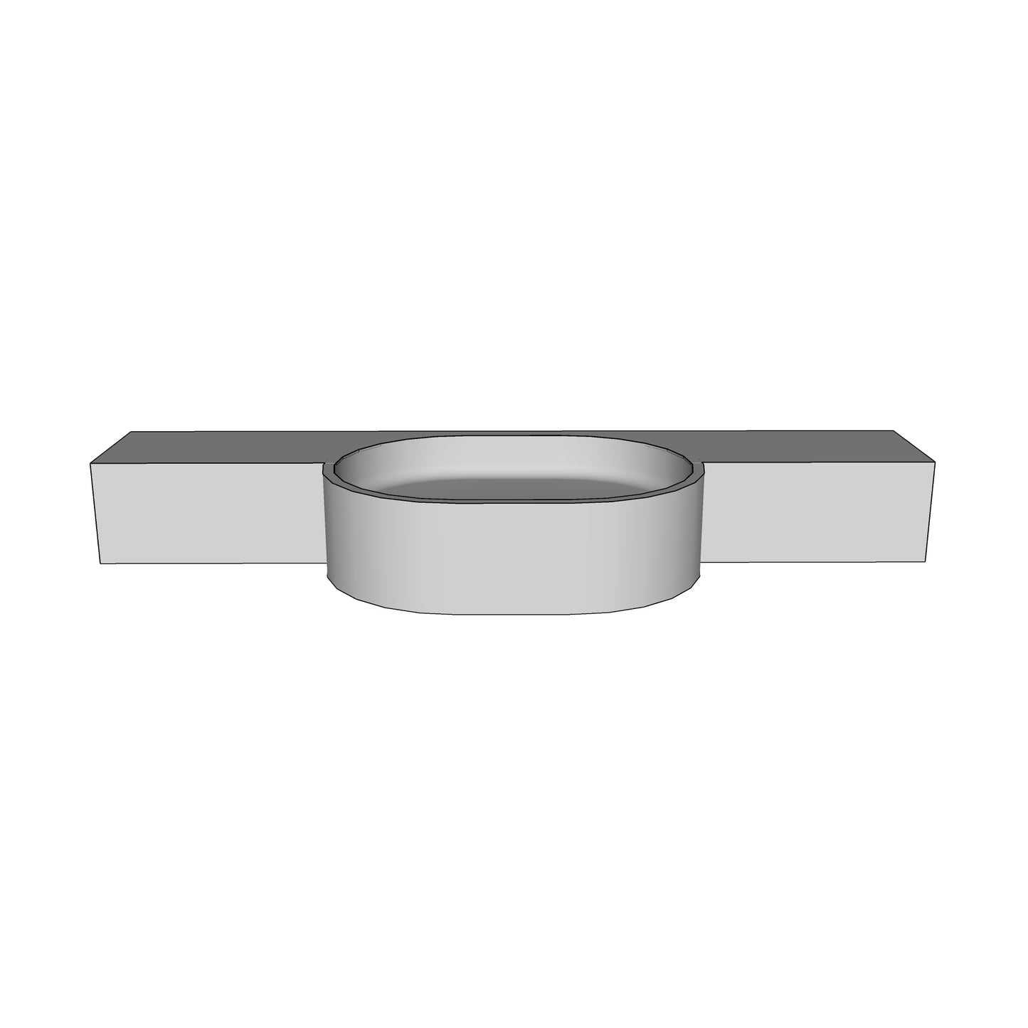 Kaarla Concrete Semi-Recessed Basin