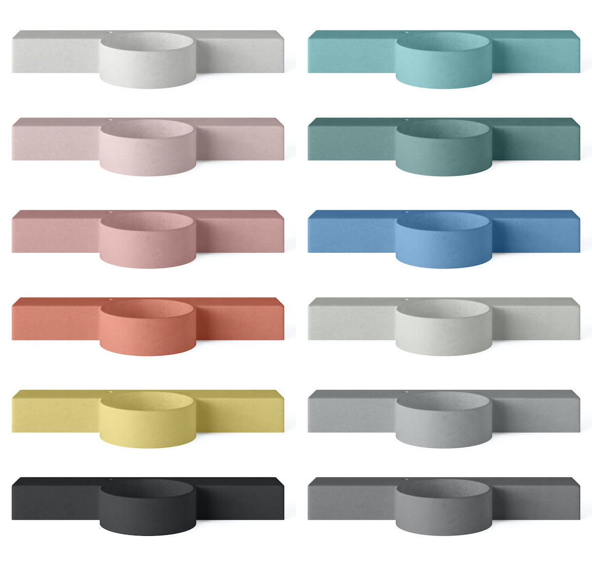 Boya Concrete Semi-Recessed Basin