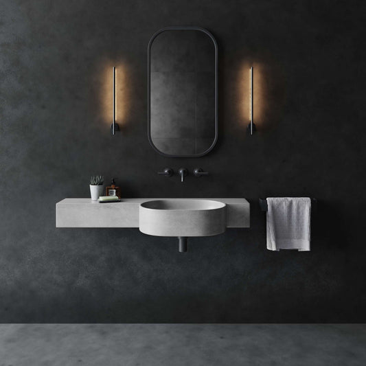 Kaarla Concrete Semi-Recessed Basin